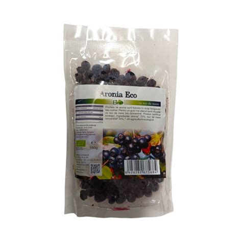 Bio Fructe De Aronia FARA ZAHAR Infuzate In Suc De Mere 150g