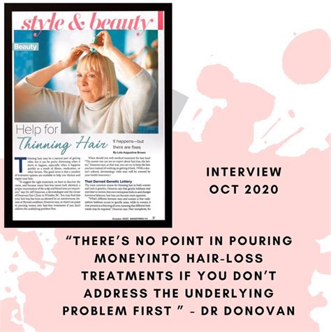 Help For Thinning Hair Good Times Magazine Oct 2020 — Donovan Hair Clinic