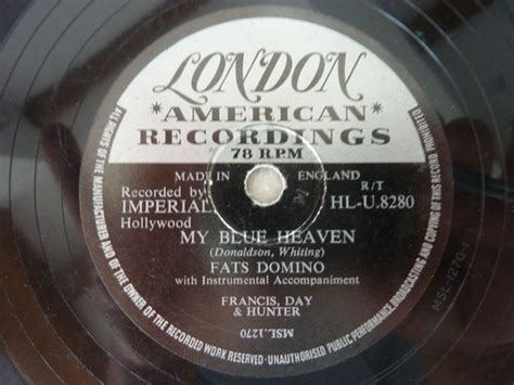 Fats Domino – My Blue Heaven (1956, Shellac) - Discogs