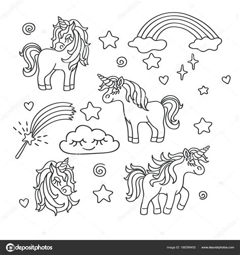 Arco Iris Dibujos Para Colorear De Unicornios Bebes Kawaii Coloring Sexiz Pix