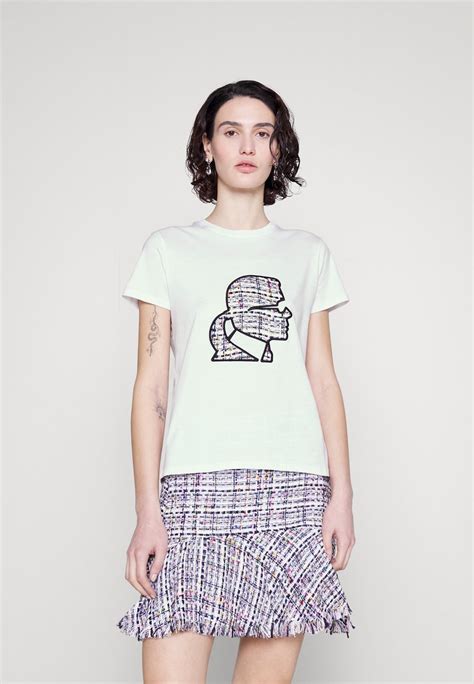 Karl Lagerfeld Profile T Shirt Print Whitewit Zalandonl