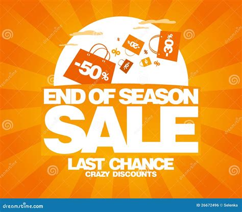 End Of Season Sale Design Template Royalty Free Stock Image Image 26672496