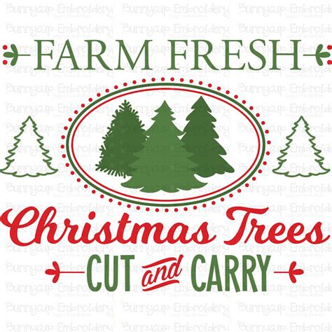 Farm Fresh Christmas Trees SVG Clipart Printable 378997 Cut