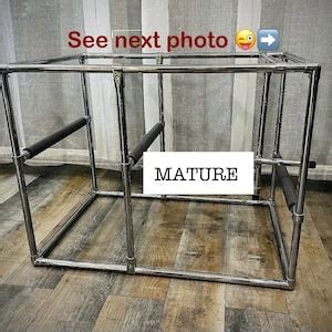 Metal Cage With Dildos Anal Dildo BDSM Bondage Furniture Gear