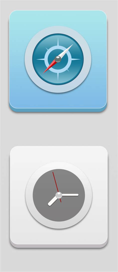 Compass With Clock Icons Psd Free Download