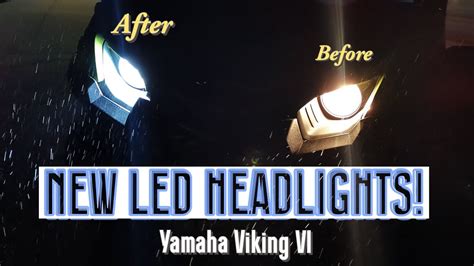 New Led Headlights For The Yamaha Viking Vi Youtube