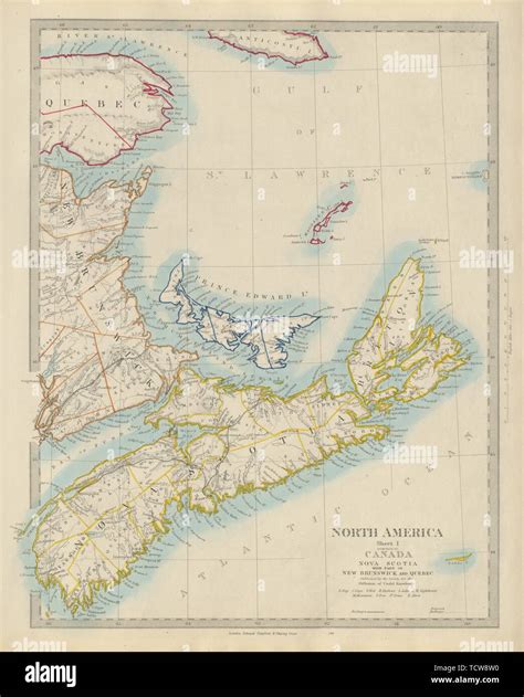 Map Outline Nova Scotia Hi Res Stock Photography And Images Alamy