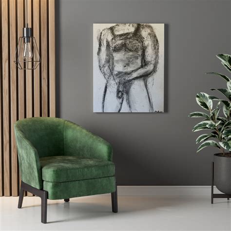 Male Nude Print Nude Male Painting Homoart Male Canvas Etsy