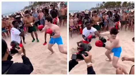 Spring Breaker Knocked Out Cold During Beach Boxing Match