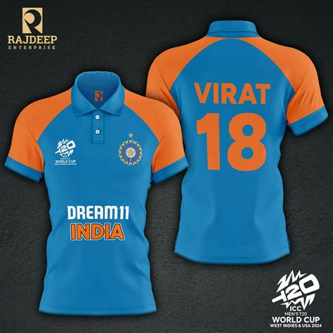 India Icc Mens T20 2024 Cricket Jersey Support Team India In Style