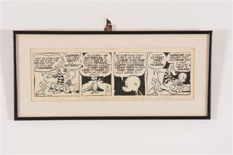 Lot Walt Kelly Original Pogo Comic Strip Illustration