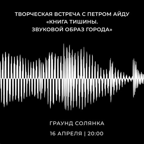 «Книга тишины. Звуковой образ города»: творческая встреча с Петром Айду ...