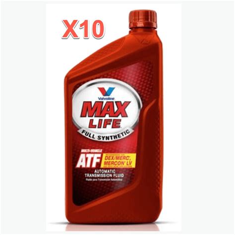 10 Qts Auto Trans Fluid ATF VALVOLINE MaxLife Full Synthetic Dex Mex