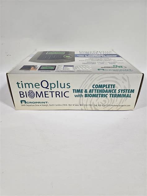 Acroprint Timeqplus Biometric Fingerprint Time Clock Terminal Tq For