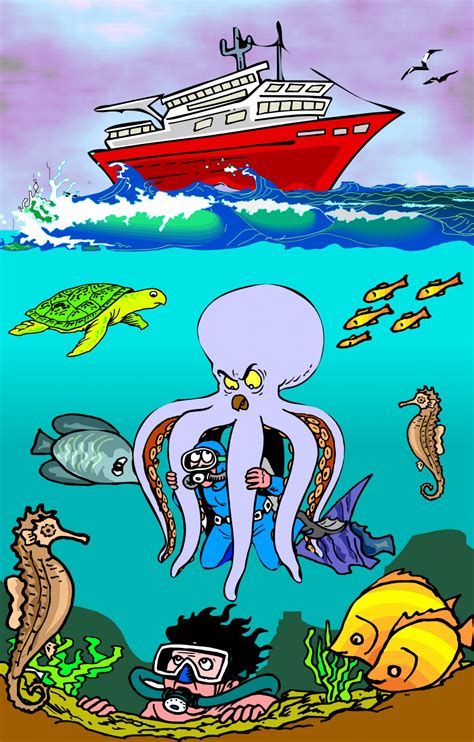 Children Fun Illustration Octopus Free Stock Photo Public Domain Pictures