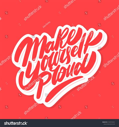 Make Yourself Proud Motivational Poster Vector Stock Vector Royalty Free 1593732541 Shutterstock