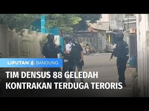 Tim Densus Geledah Kontrakan Terduga Teroris Liputan Bandung