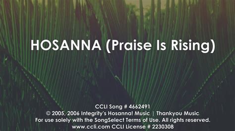 Hosanna Praise Is Rising Youtube