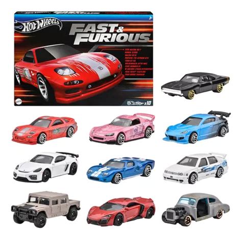 Hot Wheels Rapido Y Furioso Fast And Furious Set 10 Carros Cuotas sin interés