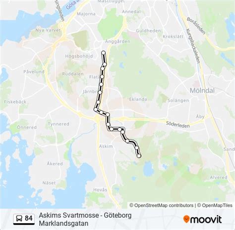 84 Route Schedules Stops Maps Göteborg Marklandsgatan Updated