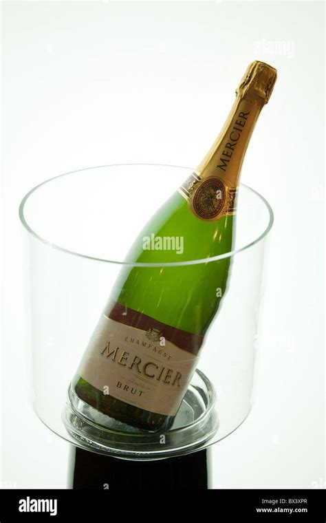 A bottle of Mercier champagne on display, Mercier Champagne House ...