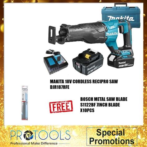 Makita DJR187RFE Cordless Recipro Saw 18V 1x Rapid Charger 2x 3 0ah