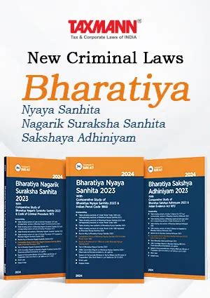 Taxmann New Criminal Laws Combo Bharatiya Nyaya Sanhita 2023 Bharatiya