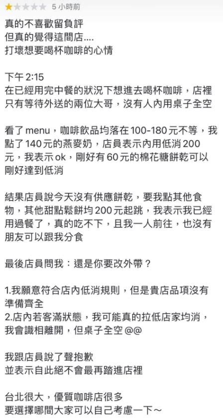 咖啡廳不爽被留1星評公審女客連發限動！老闆慘遭起底 急關臉書出國了 中天新聞網