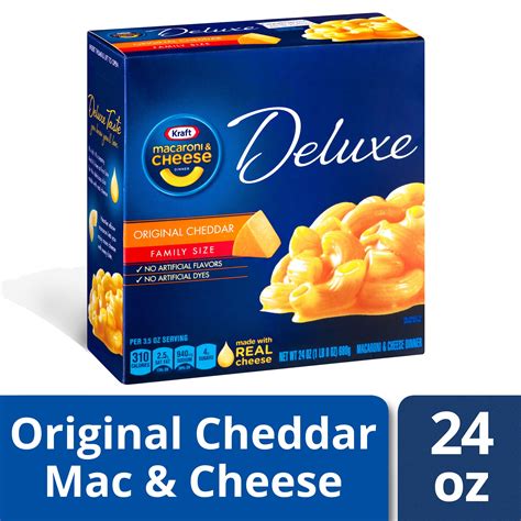 Kraft Deluxe Original Cheddar Mac And Cheese Dinner 24 Oz Box