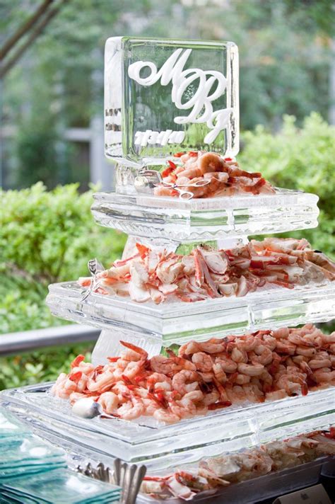 Ice Displays Weddings Luxury Hotels Philadelphia Raw Bar With Monogram