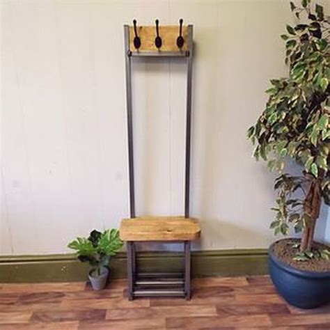 Coat Stand Narrow Hallway Bijou Coat Rack Bench Seat And Shoe Storage