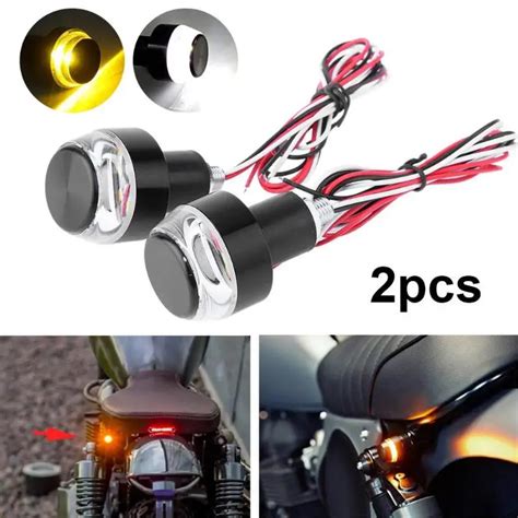 Pcs Set Universal Mm Handlebar Motorcycle Handle Bar End Indicator