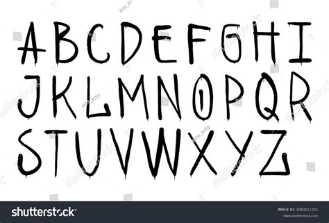 Graffiti Alphabet Spray Paint Effect Letters Stock Vector (Royalty Free ...