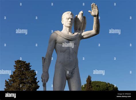 ROME Marble Statue At The Tennis Courts To The Foro Italico The