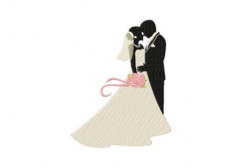 Bride And Groom Embrace Machine Embroidery Design Blasto Stitch