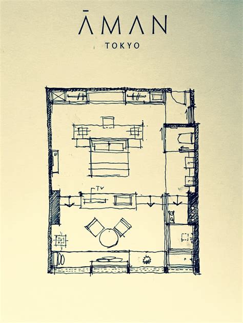 Aman Tokyo Hotel Floor Plan Hotel Room Plan Hotel Room Design Plan