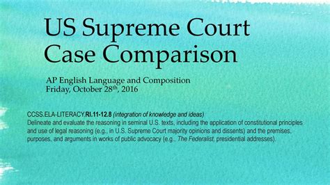 Us Supreme Court Case Comparison Ppt Download