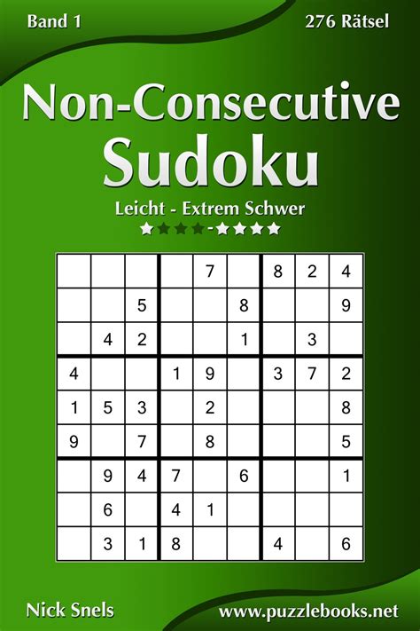 Non Consecutive Sudoku Leicht Bis Extrem Schwer Band R Tsel