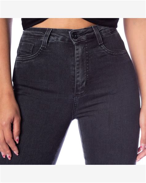 Riachuelo Cal A Jeans Feminina Sawary Super Lipo Boot Cut Preto