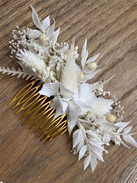 Barrette Fleurie Dried Flowers Wedding Floral Accessories Hair