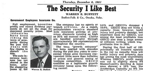 Warren Buffetts 1951 Geico Recommendation Business Insider