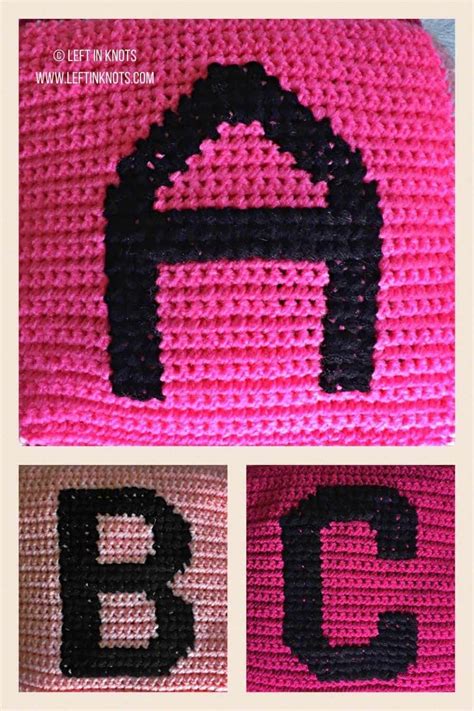 Crochet Alphabet ABC Squares - Free Pattern for Plush Blocks - Left in ...