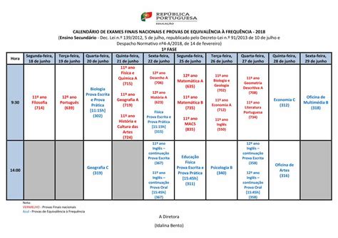 Pdf Calend Rio De Exames Finais Nacionais E Provas De Avmn