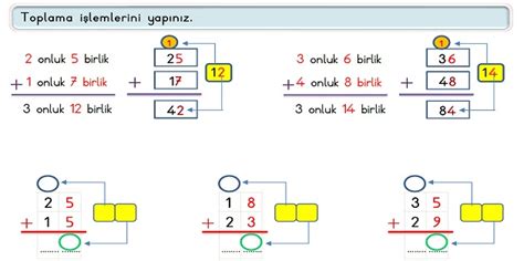 S N F Matematik Toplama Lemi Eldeli Toplama Etkinli I Meb Ders