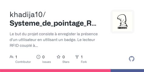 GitHub Khadija10 Systeme De Pointage RFID Le But Du Projet Consiste