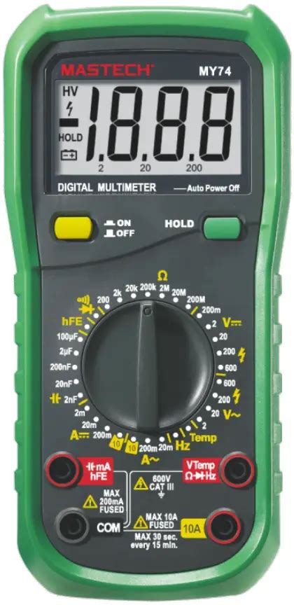 MASTECH MY74 Digital Multimeter User Guide