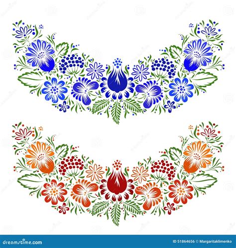 Vector Ethnic Flower Ornament Stock Illustration Illustration Of