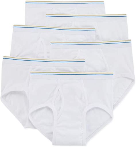 Stafford 6 Pair Blended Cotton Full Cut Briefs At Amazon Mens Clothing Store