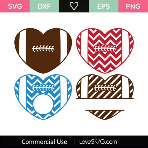 Patterned Football Monogram Frames SVG Cut File Lovesvg