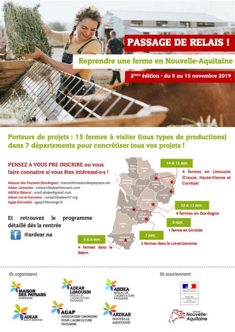 Journée transmission reprise de ferme le 8 novembre Lien des terroirs 33